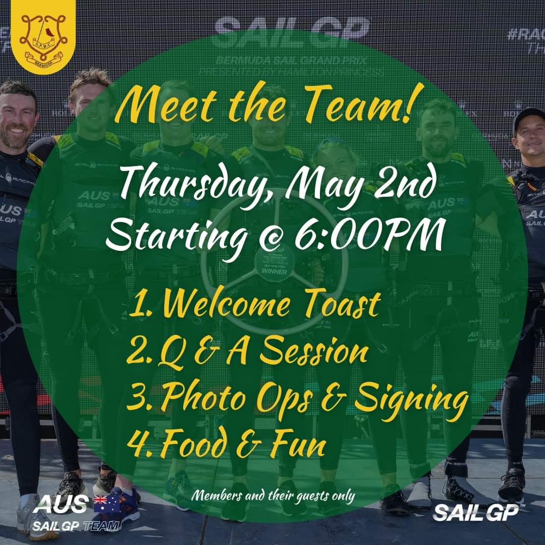 SPBCbda's tweet image. Tickets to the BBQ are officially sold out!!

Those without tickets are still encouraged to drop by and meet @SailGPAUS and get your raffle tickets for some very cool prizes courtesy of our favourite Aussies! 🇧🇲❤️🇦🇺

#sailgp #aussiebbq #teamaustralia #spbc #itsbetterattheboatclub