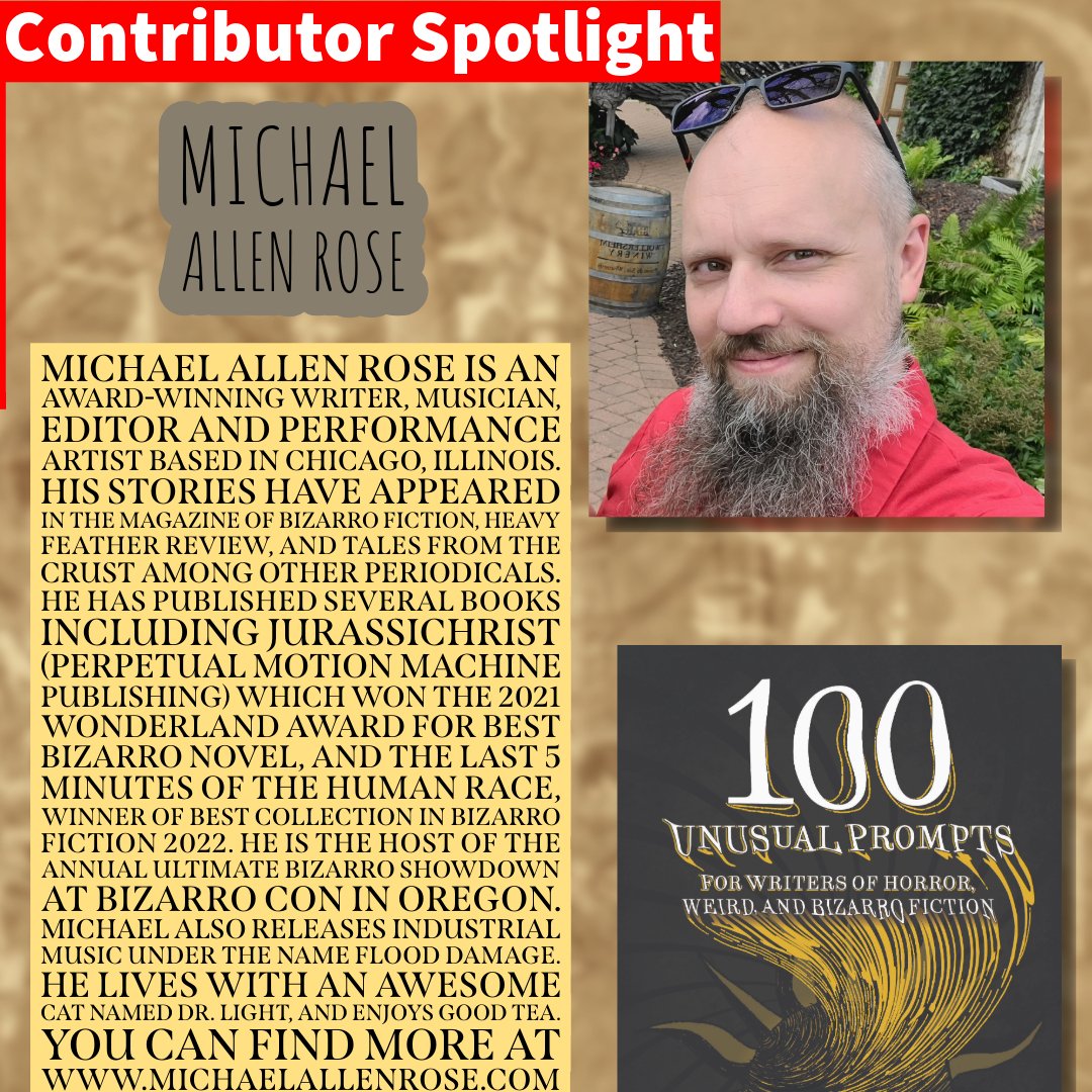 Next on the #100UnusualPrompts contributor spotlight is the master of the Jurassic,  Michael Allen Rose
Order your copy today! amzn.to/3WjU1d3