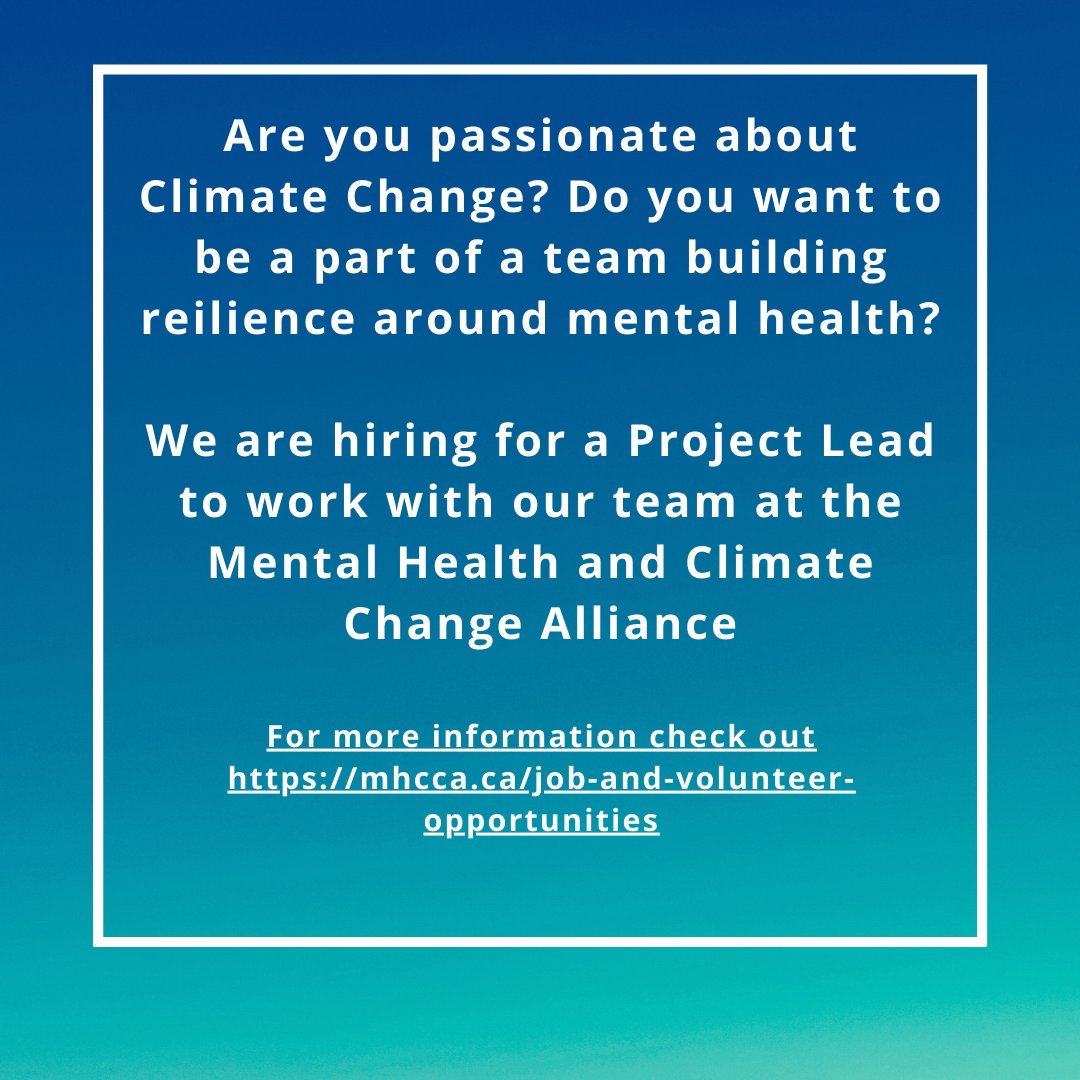 Come and work with us at the MHCCA!