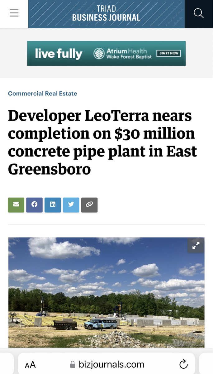 Area developer got so frustrated with supply chain they’re building a precast pipe plant as a “side project”.