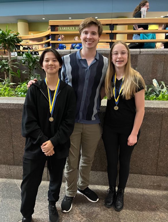 The State Duet Acting Champions are Bulldogs Maeve and Violet! The duo earned the title at Saturday’s Kansas Jr. Thespian Festival! #BulldogProud of them!