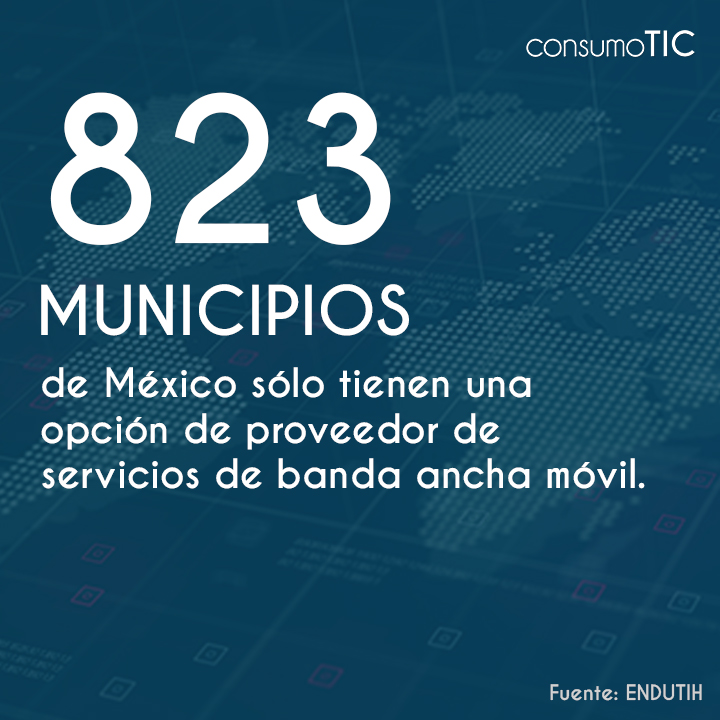 🔎 #DatoMataRelato
823 municipios de México sólo tienen una opción de proveedor de servicios de banda ancha móvil.

📰 #Nota: tinyurl.com/2z55mefz
Fuente: ENDUTIH