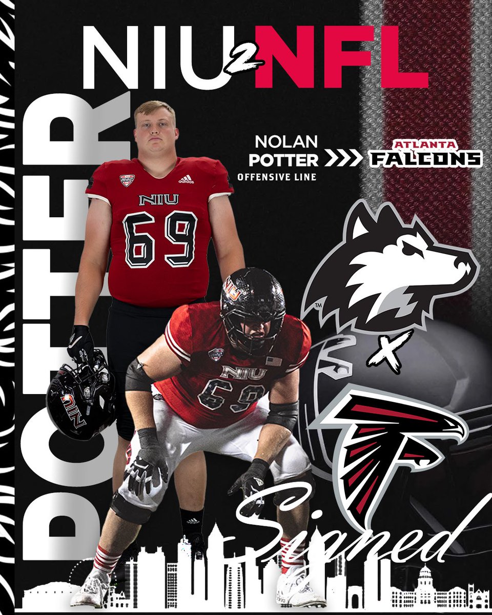 Congratulations to the @AtlantaFalcons on getting themselves a DAWG!! Rise 🆙 @Nolan_Potter2 #NIU2NFL | #TheHardWay 🤘🏽🐾