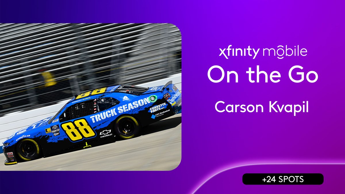 Carson had a good first battle with Miles. @Carson_Kvapil gained the most places in Saturday's #XfinitySeries race at @MonsterMile.