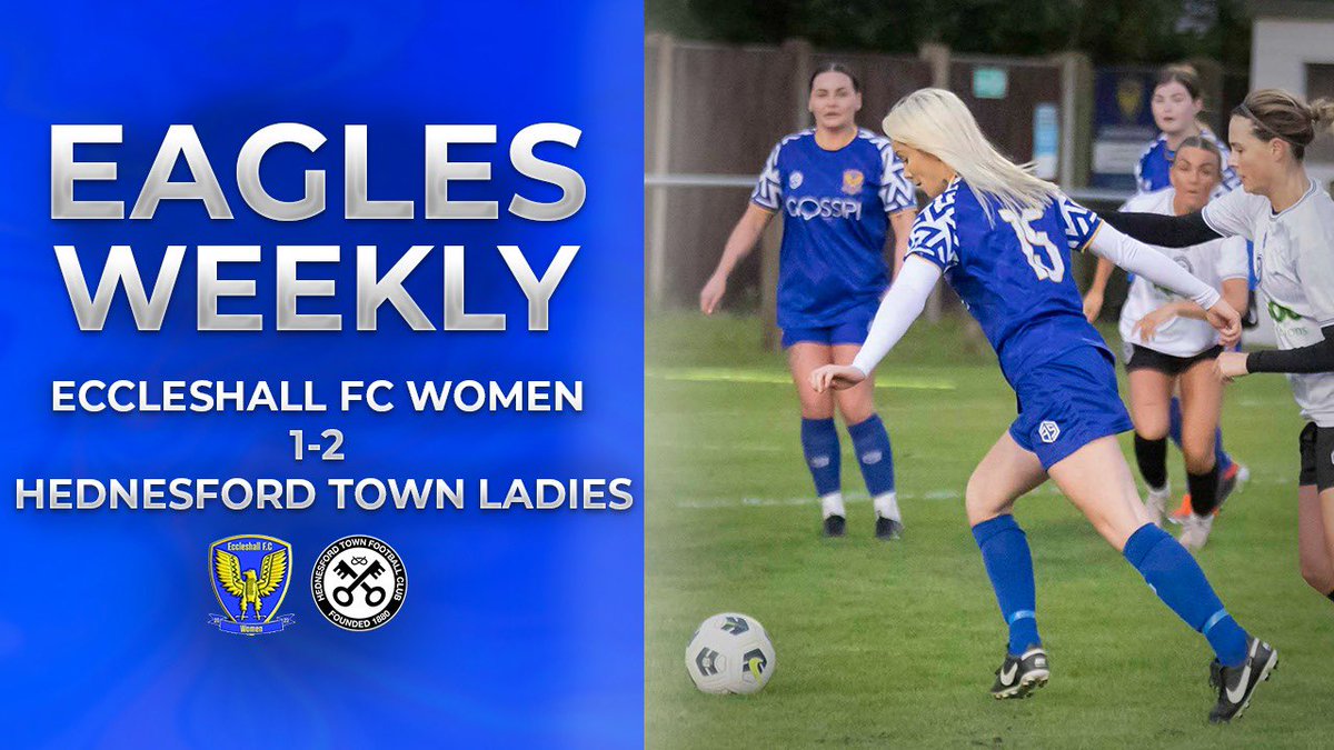 - The ‘Eagles Weekly’ highlights from last Wednesday’s match against Hednesford Town can be seen via the link below;

youtu.be/kg3VxUCEDWM?si…

(🎥 Louis Scattergood)

#eaglesweekly #highlights #match #matchhighlights #footage #video #hednesfordtownfc #eccleshallfcwomen #eagles