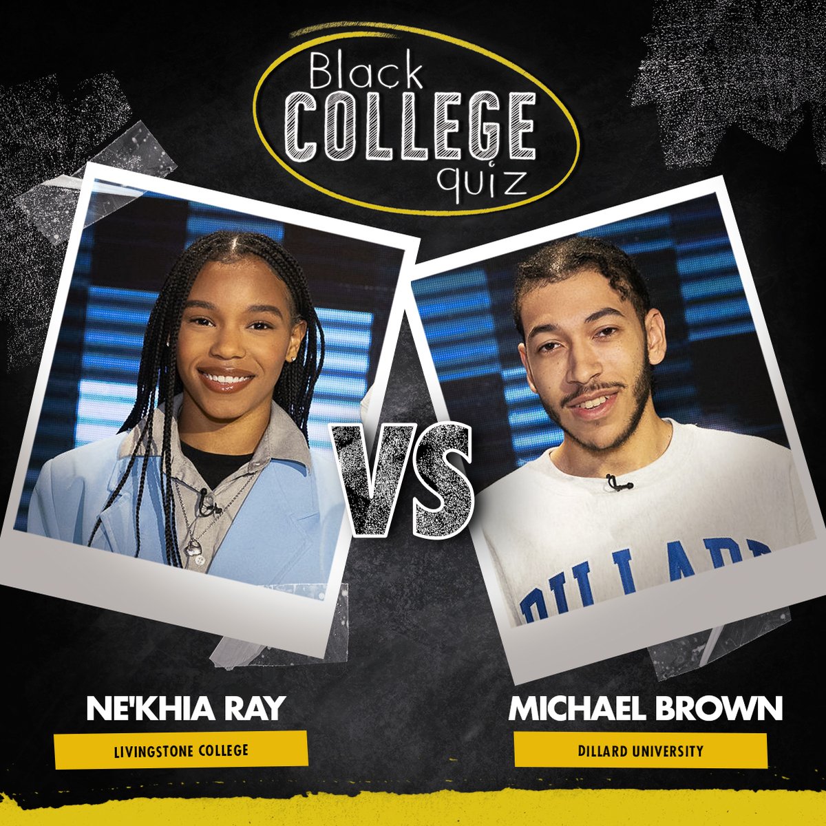 Witness the ultimate showdown as two brilliant students go head-2-head on the @blkcollegequiz! @Livingstone1879 vs. @du1869. Who will emerge victorious? Find airing info at blackcollegequiz.com #BlackCollegeQuiz #GameOn #hbcu #hbcupride #bcq #livingstonecollege #dillard