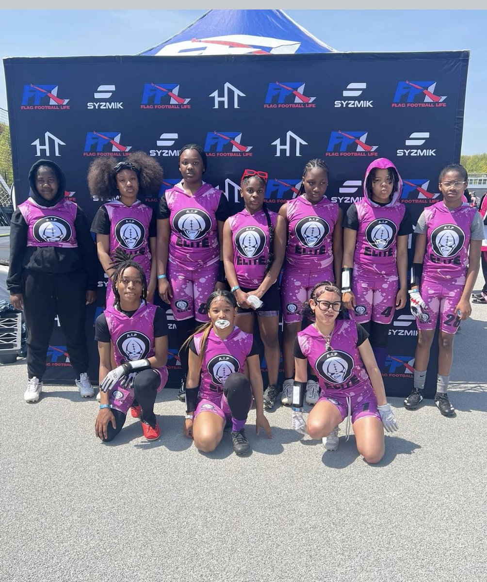 Say hello 👋🏾 to the lil ladies of Aip 😈💪🏾 only traveling girls flag team in Mercer County (Trenton NJ) we go keep giving outlets to the youth 💪🏾💯🙏🏾 #DaBiggest 💪🏾