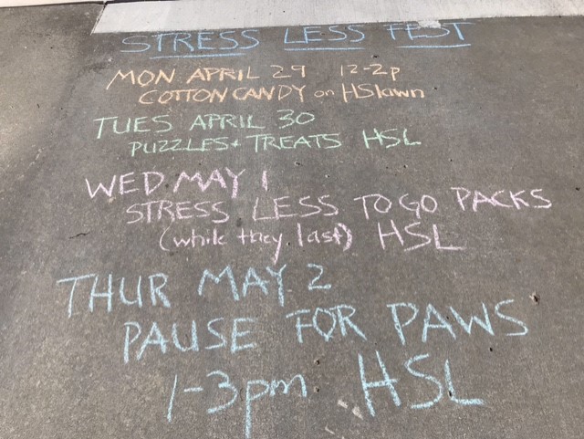 Today at HSL, grab a Stress Less TO GO Pack,  (while supplies last)!