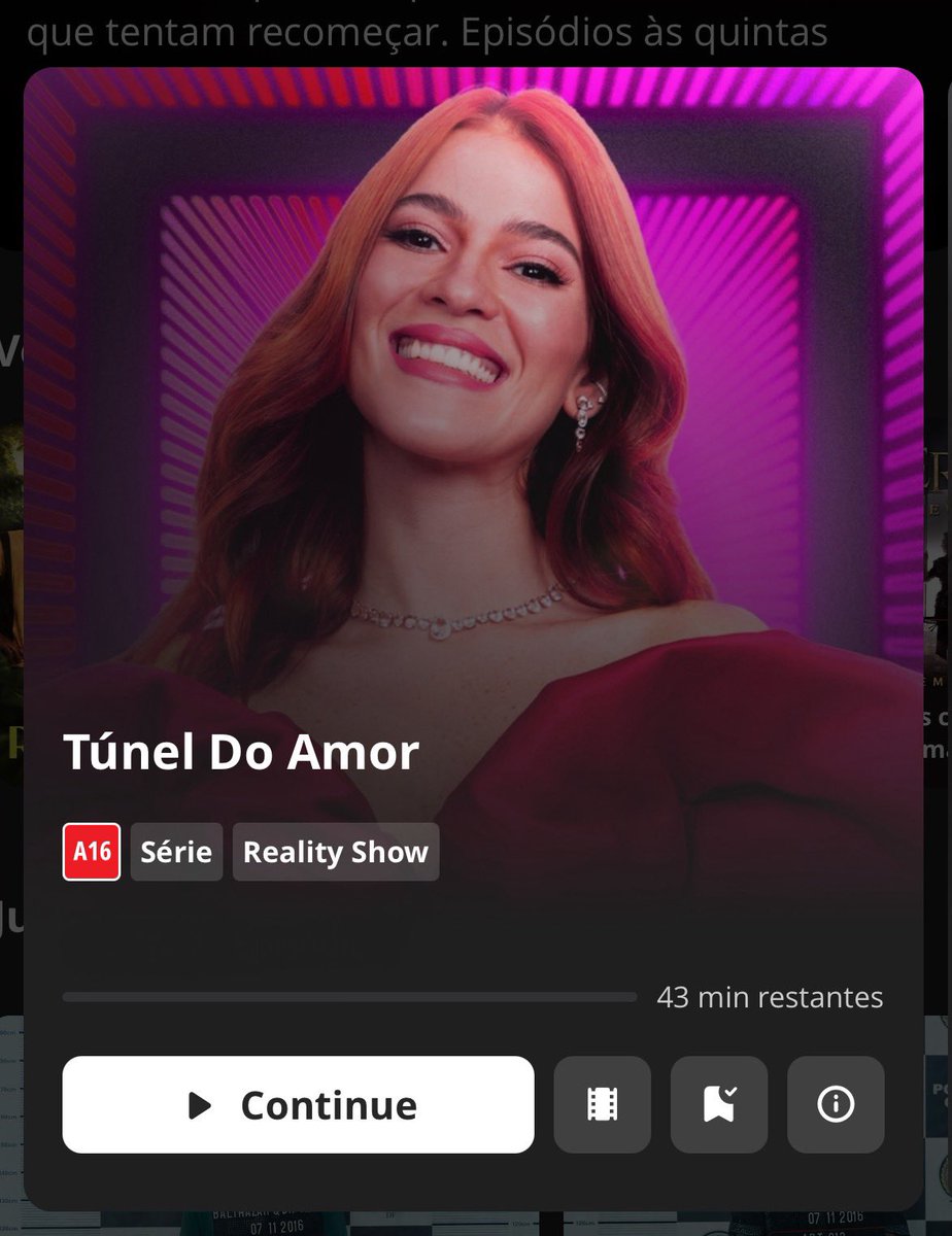 Saíram mais 5 episódios de TÚNEL DO AMOR 📺❤️‍🔥

Eai? Já assistiu? Me conta aqui o que achou?👇🏼

#TunelDoAmor #Globoplay #Multishow
