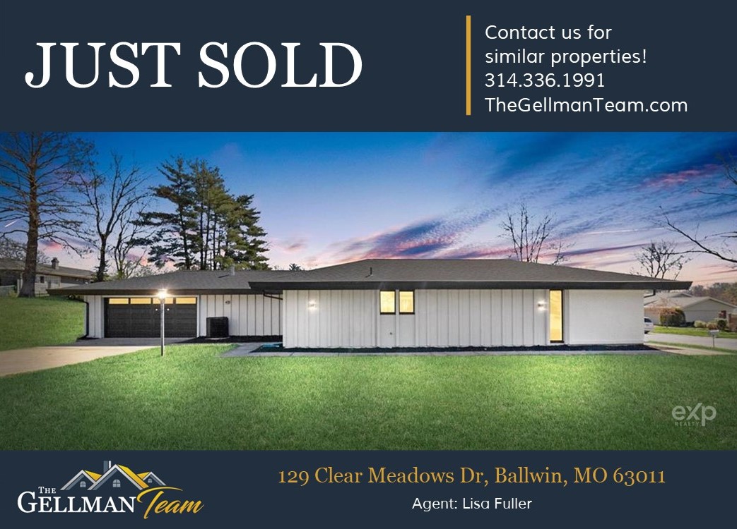 Another SOLD by The Gellman Team - 129 Clear Meadows Dr, Ballwin, MO 63011 #thegellmanteam #Ballwin #wesellhomes #justsold #realestate #stl #stlrealty #stlouisrealestate #missourirealestate