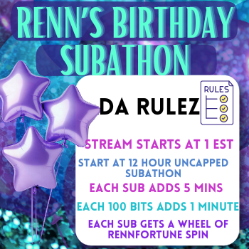 renoufle's tweet image. Alright, final edit! Birthday Subathon happening on Wednesday starting at 1pm EST. Hope to see all my fwiends there &amp;lt;3 Much love