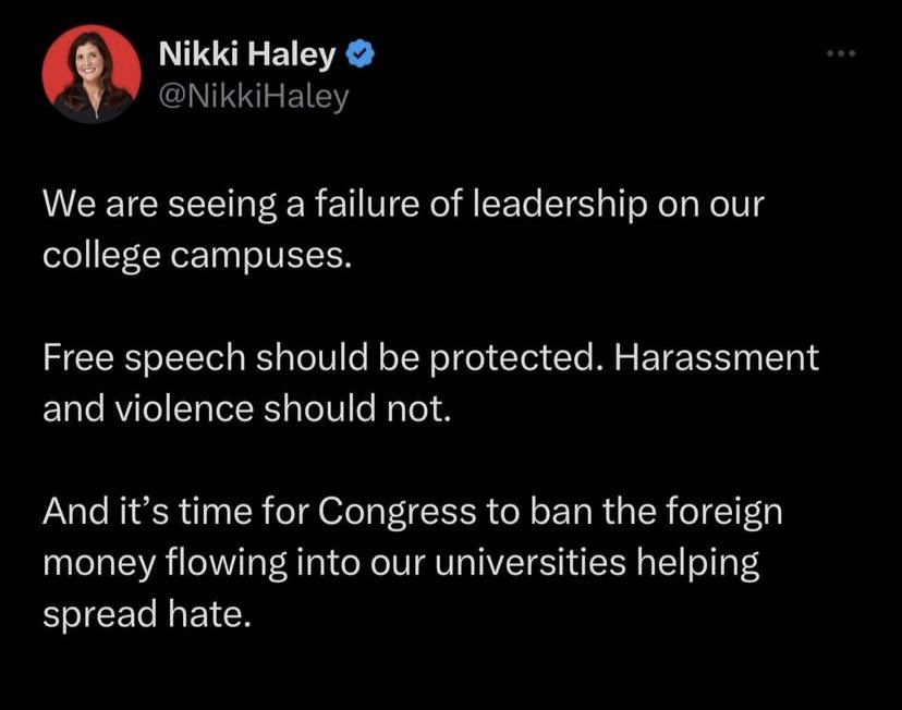 Thanks, @NikkiHaley for your reply on this matter! ☺️