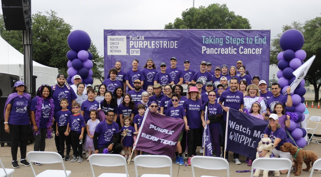 We were proud to support @PanCAN’s #PanCANPurpleStride Walk on Saturday as a sponsor and want to give a huge shoutout to our teams from @UTSW_RadOnc @UTSW_Surgery and @UTSWHemeOnc! @aguilera_md @PatricioPolanc0 @_LannyLanny – thank you!