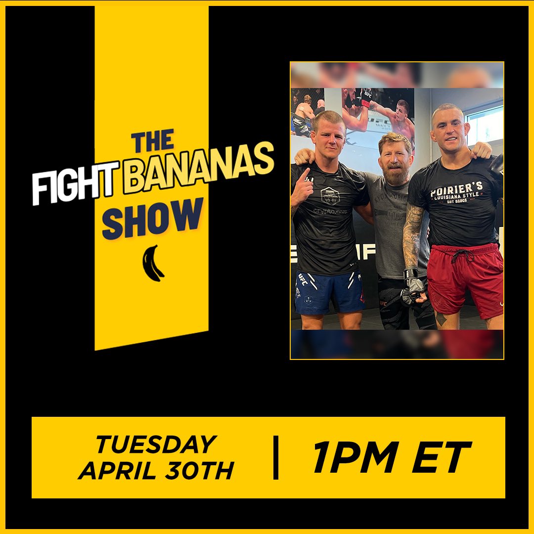 A “Diamond” edition of The Fight Bananas Show LIVE 🗣️ goes down tomorrow starting at 1pm et - 3:30pm et