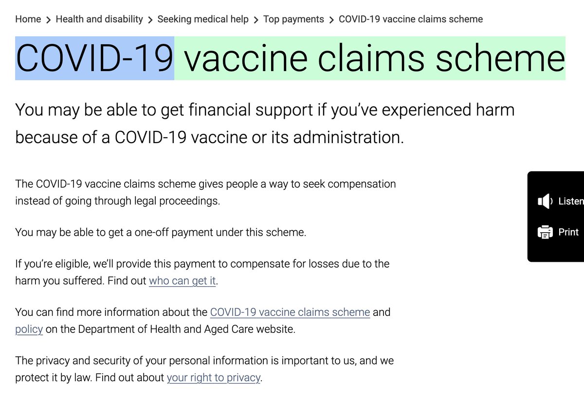 In Australia, If you were lied to, coerced, or bullied into taking the jab, you can at least apply for this one off tax free payment for the damage they caused you and your family.

NEVER FORGIVE. NEVER FORGET!

#CovidVaccines #COVID19vaccine #GenocideShots