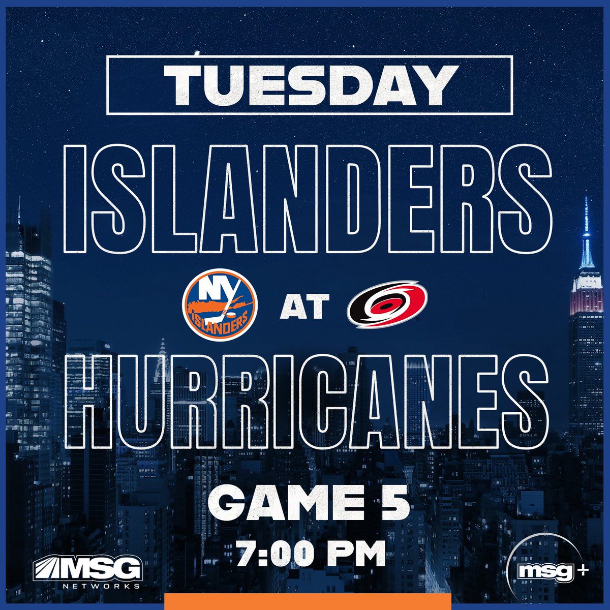 The battle continues ⚔️ Isles-Canes Game 5 on MSG & MSG+