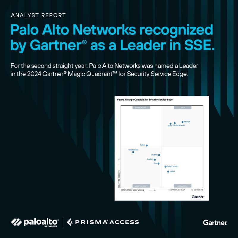 Can’t stop, won’t stop...innovating.

The proof? We’ve been named a Leader in the 2024 Gartner® Magic Quadrant™ for Security Service Edge.

Read the report to see how we've been recognized for our ability to execute and completeness of vision. bit.ly/4bddS1U