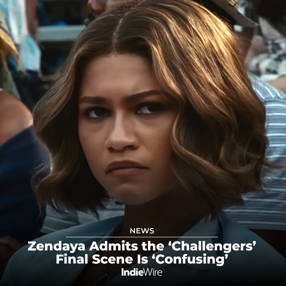 Zendaya is admitting that yes, the ending of #Challengers can be considered “confusing,” especially since her own mother had an entirely different take on it than she did: trib.al/SIUqxAM