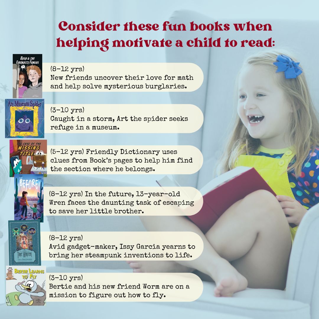 Have your child consider these fun books when trying to find what interests them. ⬇️

@MeSethD @NovotnyDebi @MollyMac_Car @DaniLCamarena @ZekeSons
#booksbooksbooks #storytelling #bestbooks #bedtimestories #kidsbookshelf #bookish #bookreview #readersofinstagram #booknerd