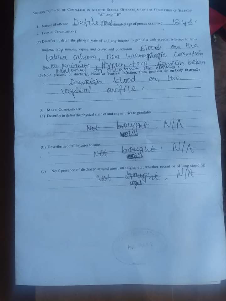 Angel Kanana, a 12yr old girl on her way to the poshmill at Gacibine market in Central Imenti, Meru was allegedly d3fil3d by Vincent koome, a boda boda rider popularly known as 'Kokoti' whose brother is in The KDF. The incident was reported at Kiagu police post and to the Area…