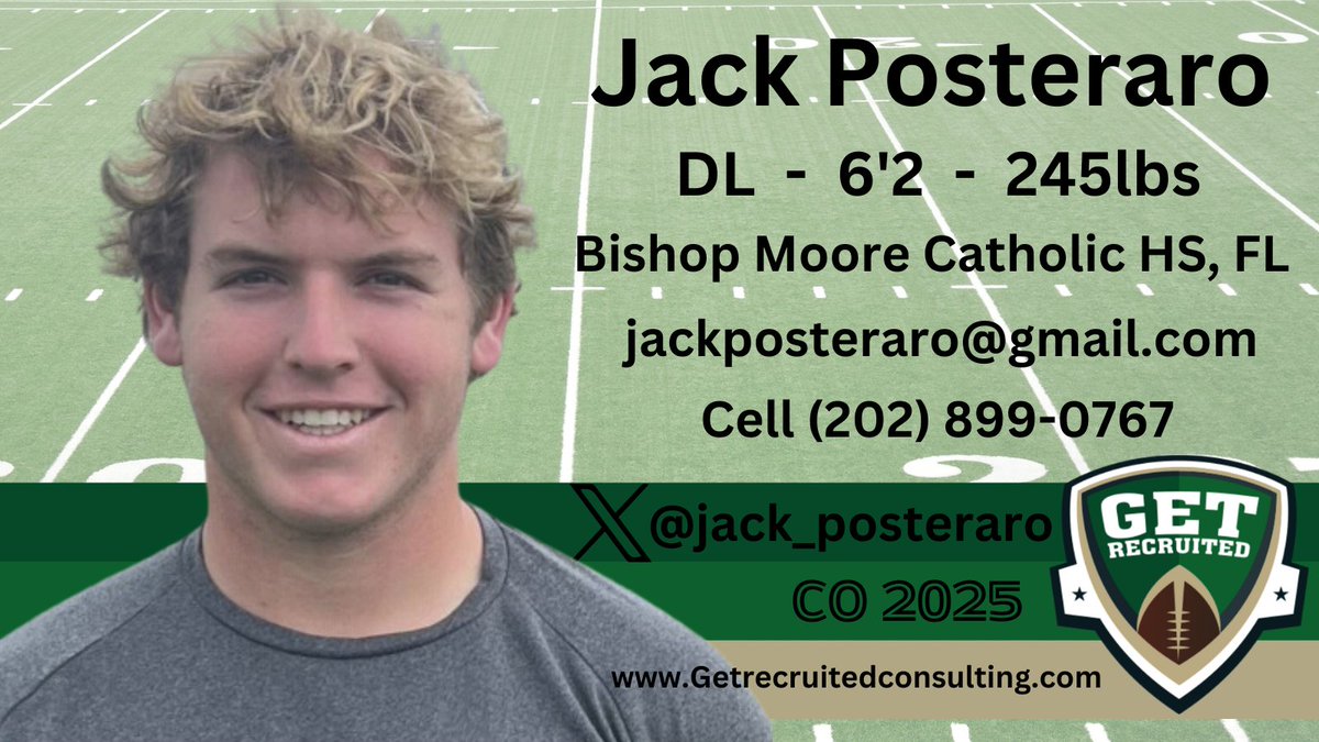 Jack Posteraro - CO2025 - DL - 6'2, 245lbs - 4.1 GPA - Strong, physical, explosive, huge potential - Bishop Moore Catholic HS, FL. Profile: getrecruitedconsulting.com/recruit/jack-p… @jack_posteraro @1of1lifeksills @Bucknell_FB @WilliamsEphsFB @AmherstCollFB @MiddFootball @yalefootball #coach