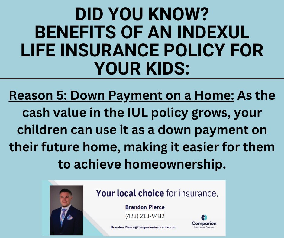 Did you know? The benefits of IndexedUL for your kids reason 5! #Lifeinsurance #Lifeinsurancematters #IndexedUL #Terminsurance #Wholelifeinsurance #Financialfreedom #Lifeinsuranceagent #Incomeprotection