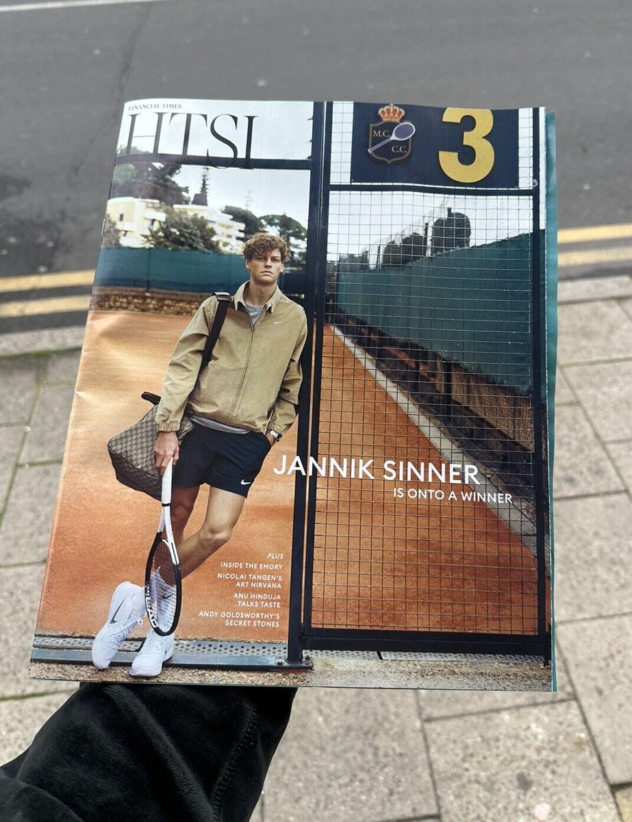 The copies have arrived of the amazing HTSI magazine featuring #JannikSinner #Sinner 🔥 Order a physical copy worldwide on site 🌎 Order Link: tinyurl.com/2ftf3tvd @JannikSinner_Up