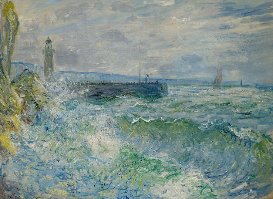 La Jetée de Fécamp par gros temps, Claude Monet. 1881