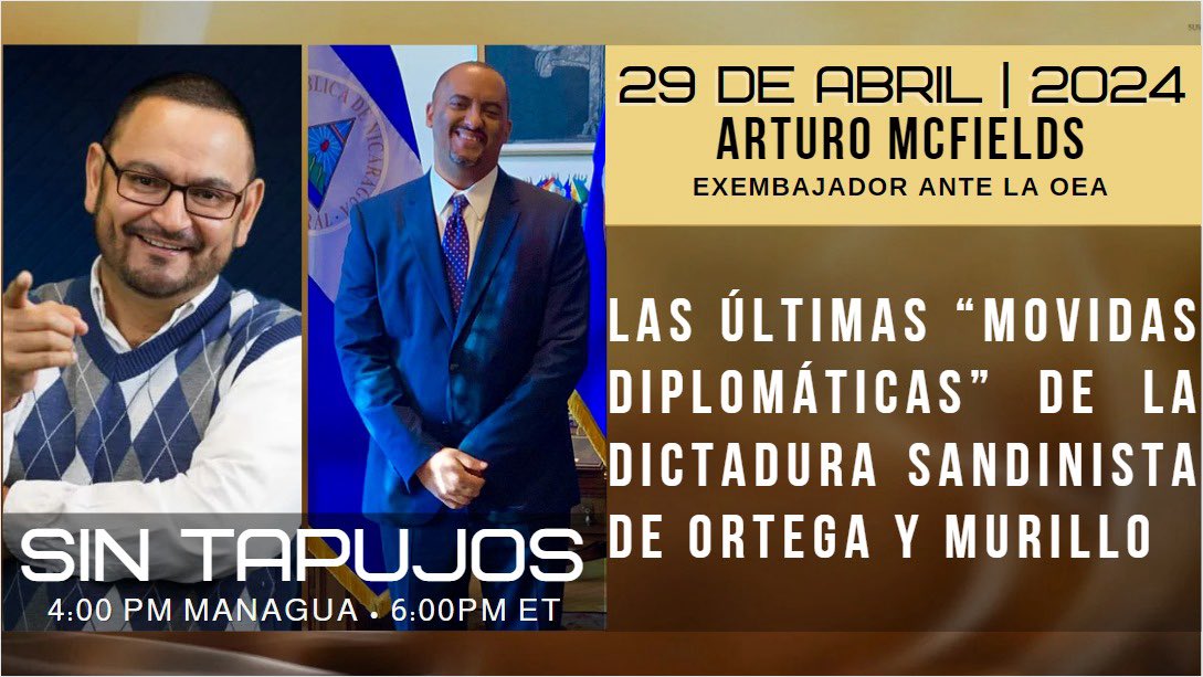 Esta tarde en el saborcito de estar informados, nos acompañará el periodista @ArturoMcfields, ex embajador ante la @OEA_oficial.