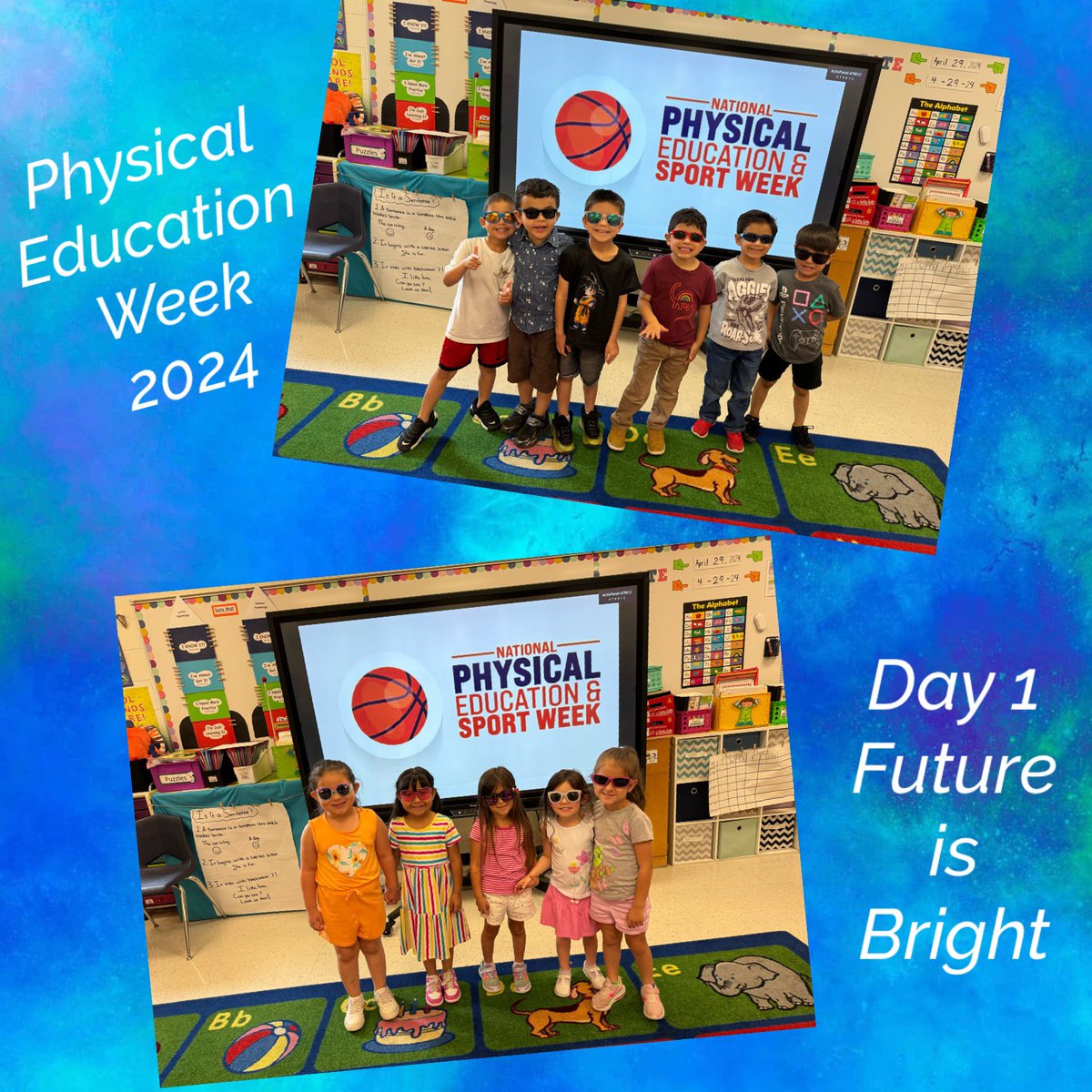 Day 1 of National Physical Education Week begins with wearing your sunglasses because the future is so BRIGHT! 😎 @Rockets120 @McAllenISD #RocketPride #NationalPhysicalEducationWeek