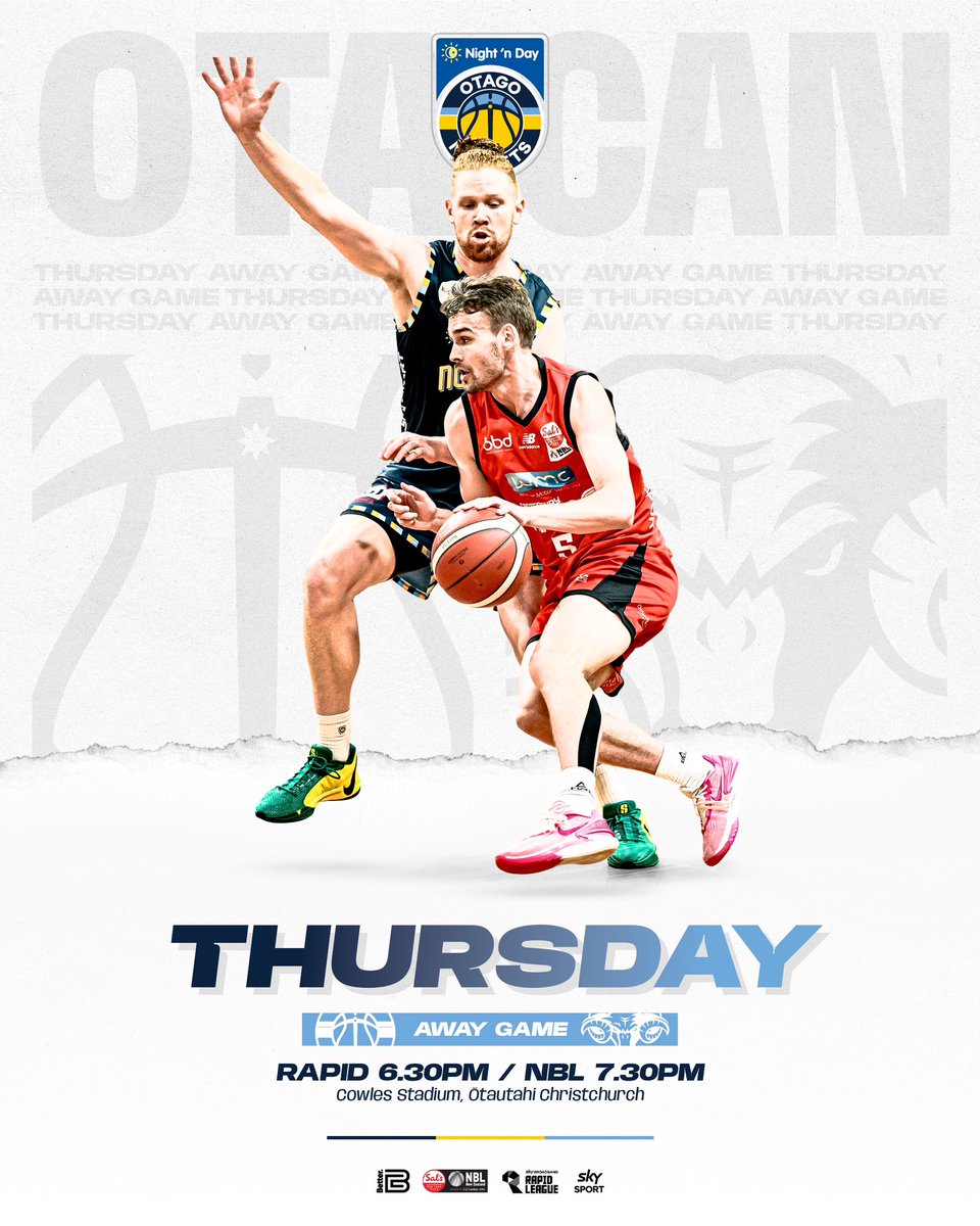 On the road again! ✈️ We’re heading up to Christchurch to take on the Canterbury Rams this Thursday, before we’re back in Dunedin to take on the Nelson Giants this Sunday. Get your tickets. 🎫 bit.ly/NuggsTix24 #nznbl @nznbl @skysportnz