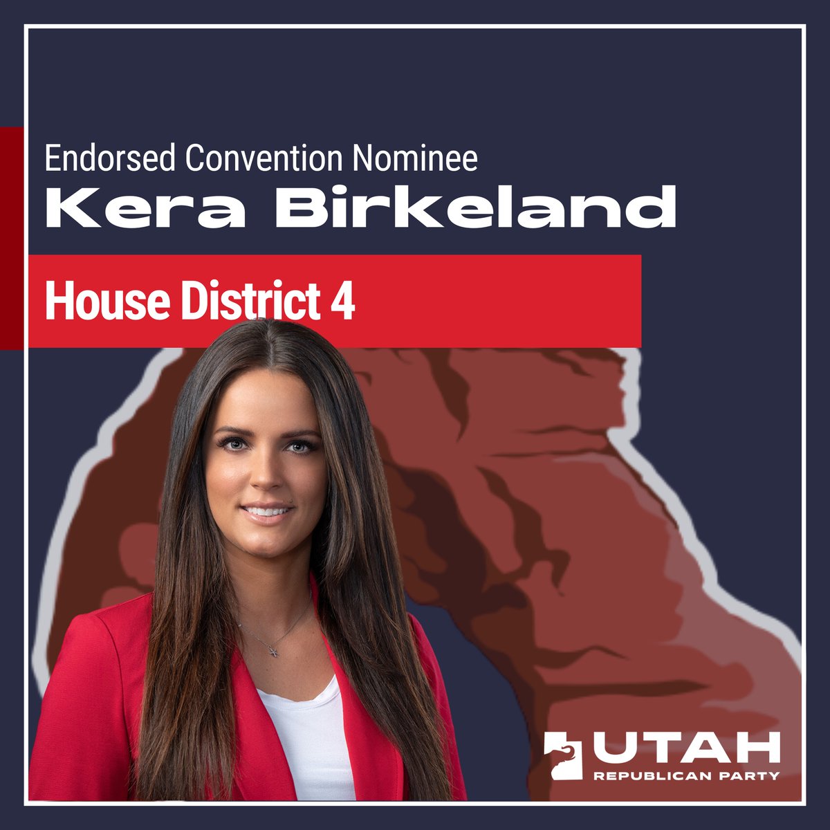 Kera Birkeland is the UT GOP's Endorsed Convention Nominee for House District 4! Congratulations Kera!