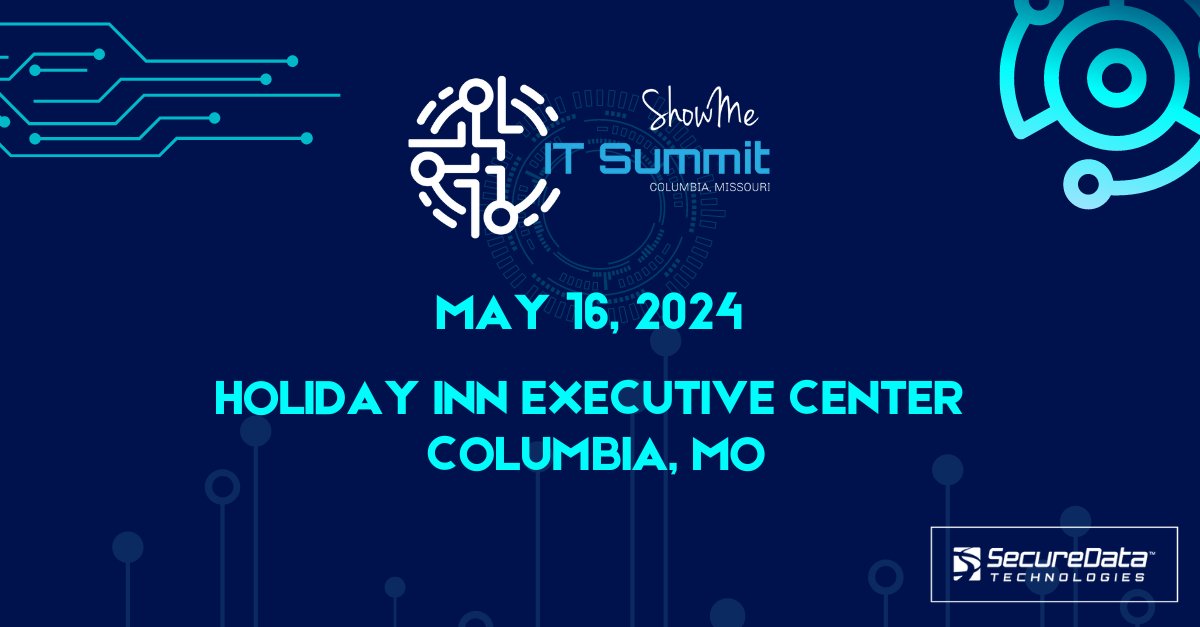 Have you registered for ShowMe IT yet? Don’t miss out on the chance to hear from industry experts about everything cybersecurity. Follow the link to register now: securedatatech.com/events/showme-… #RedefiningExcellence #SecureDataTech #ShowMeIT #AI #Technology #como #ColumbiaTech #TechTalk