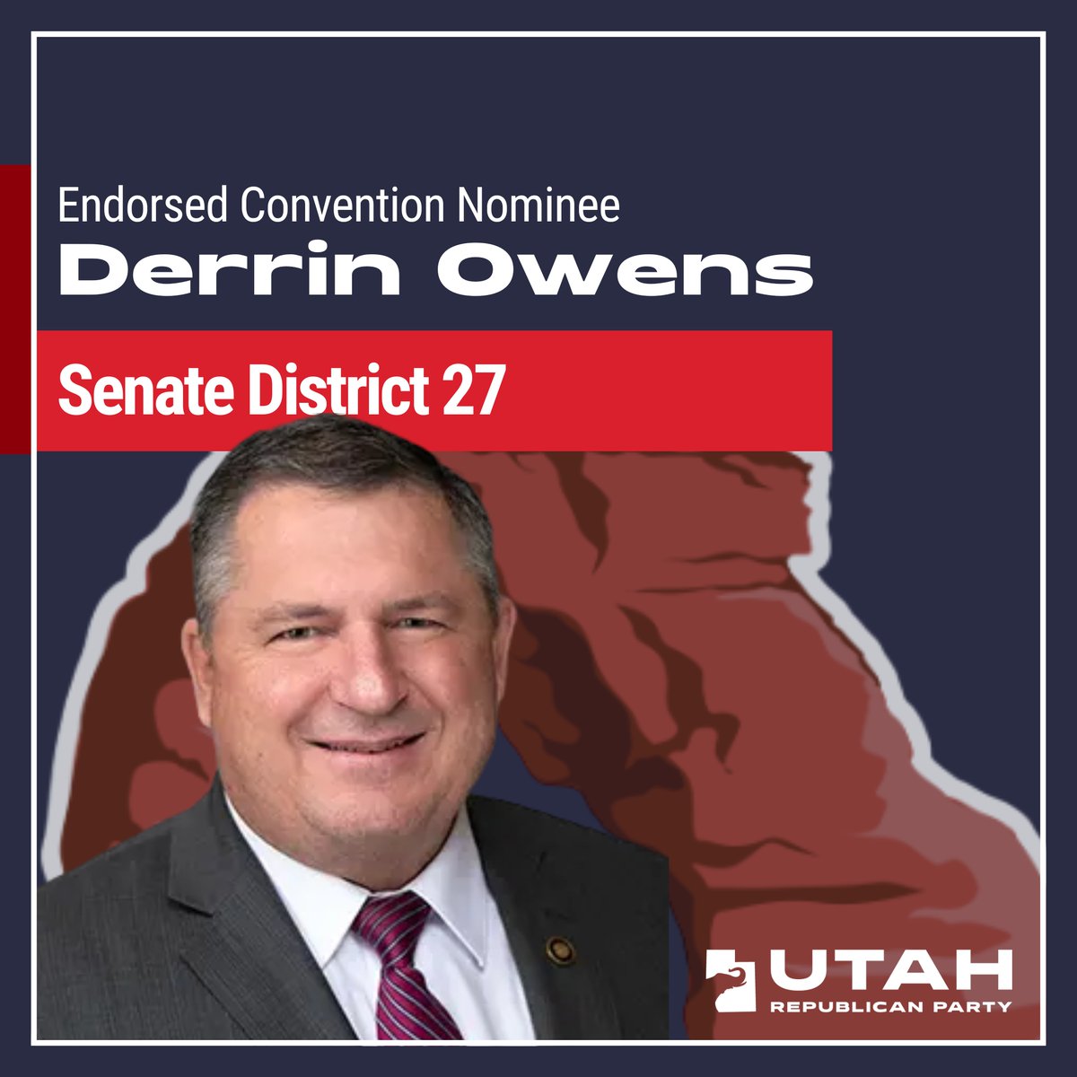 Derrin Owens is the UT GOP's Endorsed Convention Nominee for Senate District 27! Congratulations Derrin!