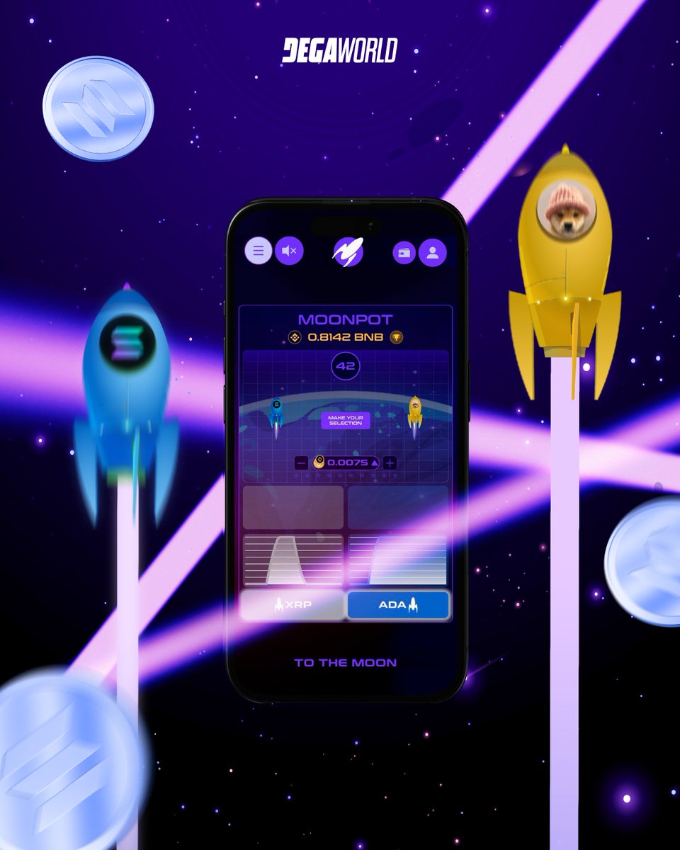 💥 Blast off into the world of Degen Galaxy! 🚀🚀Race rockets based on crypto price changes and experience the excitement of crypto-powered gaming. 💥💥 With 10 popular coins to choose from, who will emerge victorious? 🎮🎮Play now and find out! #CryptoInnovation
