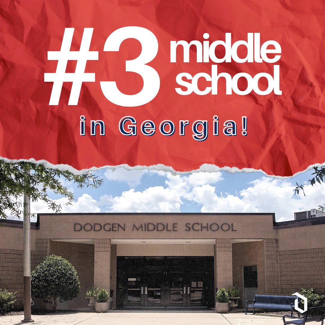 We’re thrilled to announce that @Dodgen_MS_Cobb has been ranked the #3 Middle School in Georgia! 

This reflects our commitment to excellence in education, with outstanding student-teacher ratios &amp; high proficiency in math + reading. We’re so proud! 

usnews.com/education/k12/…