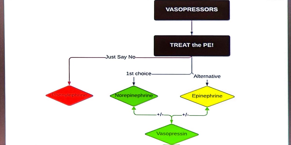 RV Dysfunction from PE at #AAEM24 by @SkylerLentz @HarmanSGill @warejko & Elias Wan:

🫁High Dose Oxygen can be a Pulm Vasodilator
🩸RHS + Trop + BNP + Vasopressors =Massive PE
🚫Avoid Heparin in High Bleeding Risk

#FOAMed @aaeminfo @GomerFoamER @AAEMRSA @critcareguys @DrChrisER