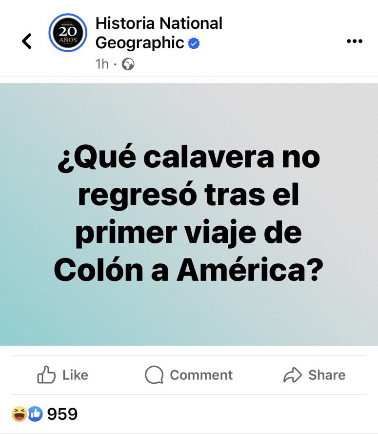 Yo me apostaría algo a que fue la de algún hermano Pinzón que palmó allí, @HistoriaNG. Solo espero que le dieran cristiana sepultura, conste. 😂🤪 (vía @CarlosDeAliste)