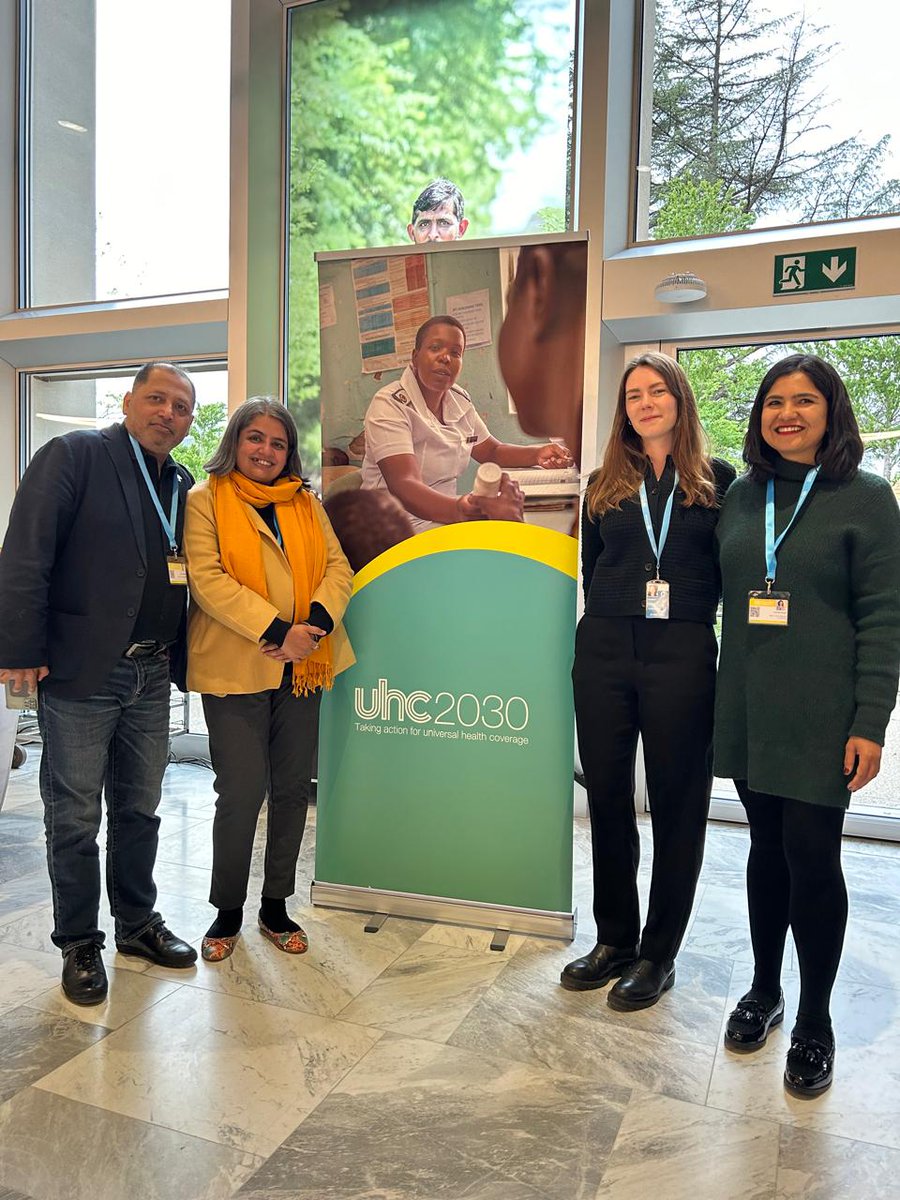Nupur represented the Global South as part of the civil society constituency at the WHO’s meeting on #UHC2030 in Geneva 🌎 The event focused on advancing universal health coverage & discussing strategies to ensure equitable healthcare access worldwide so no one is left behind.