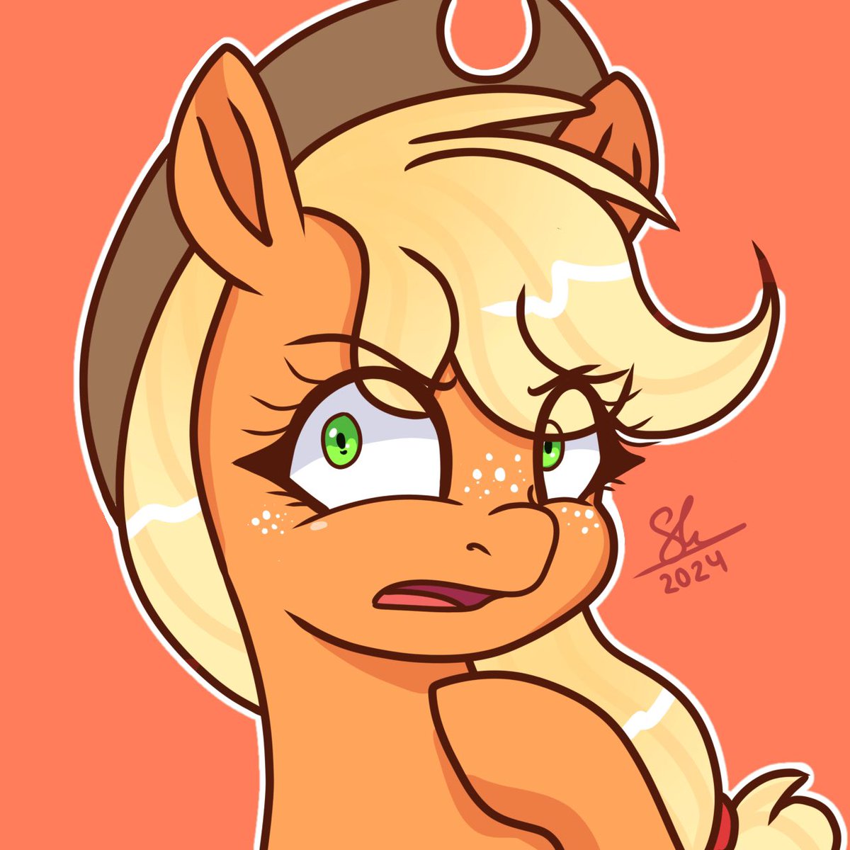 Day 29 of drawing Applejack everyday until April is over SHES VERY OFFENDED GUYS… WHAT DID U DO?! 😠