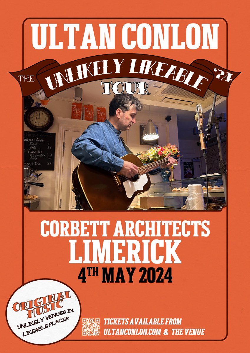 The Unlikely rolls into Castlerea and Limerick City this coming weekend. The Limerick show is at 5pm! Tickets 🎟️ ultanconlon.com/shows 🙌