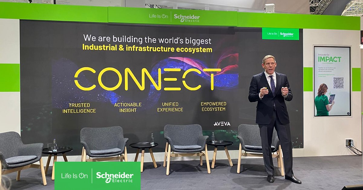 This week at @HANNOVER MESSE, @AVEVA unveiled @CONNECT, their enhanced industrial intelligence platform. Discover the CONNECT effect spr.ly/6006bS7ay #LifeIsOn