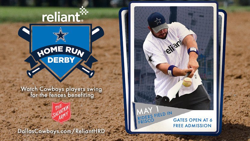 Kyle_Youmans's tweet photo. Parents Night at the Ballpark! @LCatherine12 and I are excited to emcee the #ReliantHRD at Riders Field this Wednesday, May 1st!

Come join us as the #DallasCowboys swing for the fences and benefit the @salvationarmy! ⚾️🏈 https://t.co/dAHxhn4eYW
