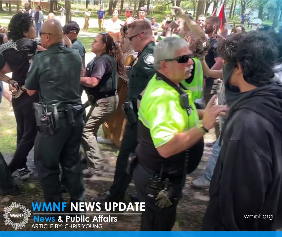 🚨BREAKING NEWS!🚨 Pro-Palestine demonstrators arrested at University of South Florida. CLICK FOR FULL STORY ➡️ link.wmnf.org/BreakingNewsUSF #wmnf #news