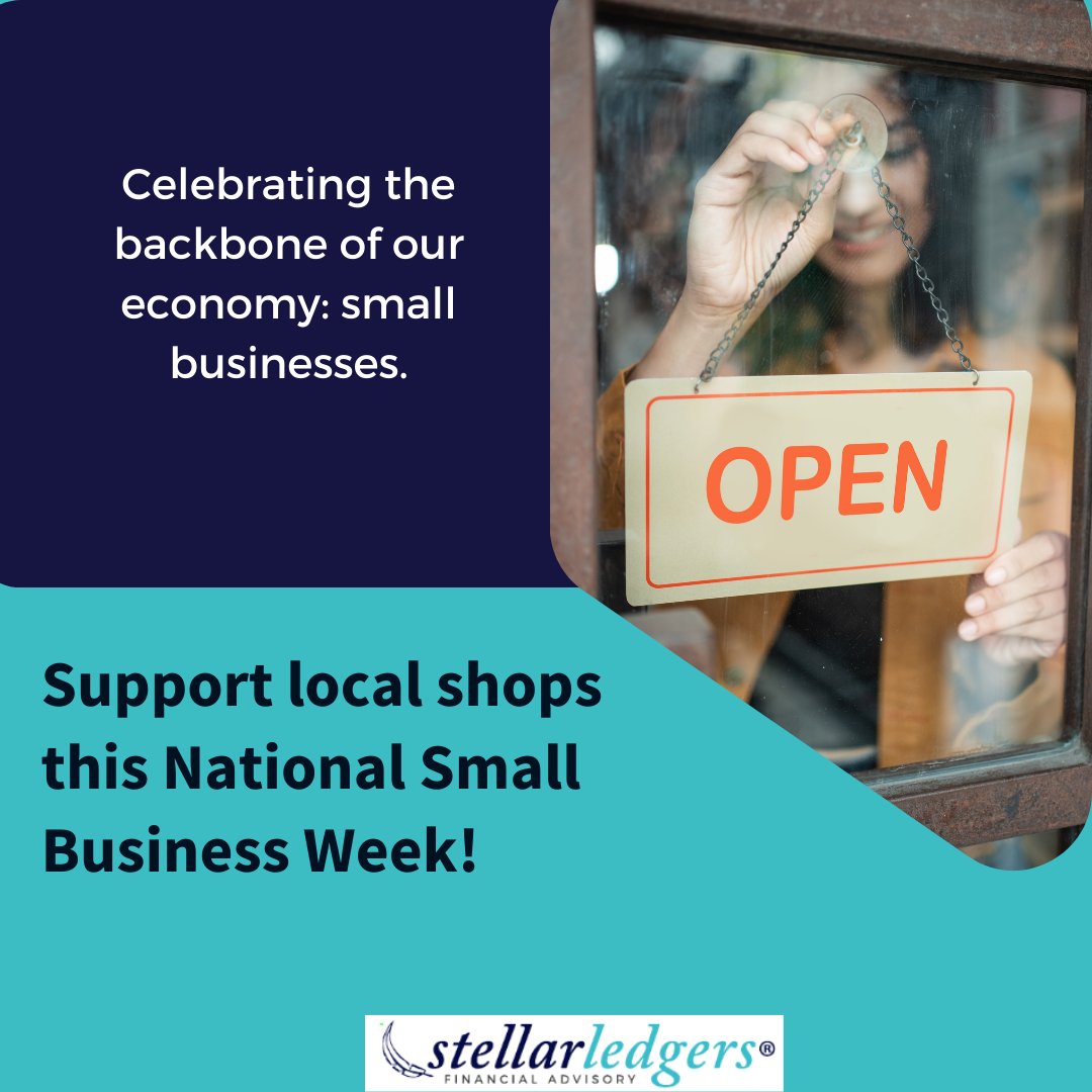 'Cheers to the heartbeat of our economy! 🎉 Celebrating National Small Business Week and the resilience, innovation, and passion of small business owners everywhere.  💼🌟 #SmallBizWeek #SupportLocal #ShopSmall'