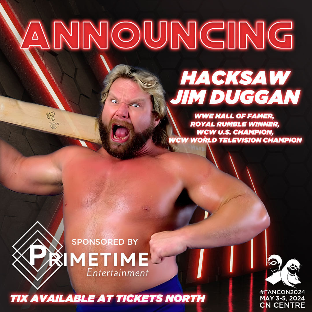 .@WWE Hall of Famer 'Hacksaw' Jim Duggan @NorthernFanCon #PrinceGeorge #BritishColumbia #ComicCon FRI - SUN fancon.ca/home/

@RealHacksawJim #WWE #WWEHOF #Wrestling #ProWrestling #Canada