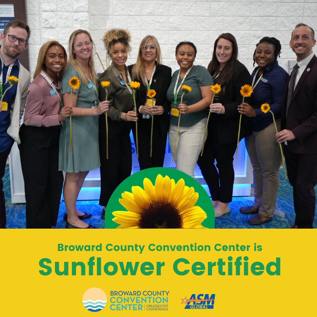 Broward County Convention Center is the first Convention Center in North America to adopt the Hidden Disabilities Sunflower. 

hdsunflower.com/us/insights/po…
 
#SunflowerLanyard #HiddenDisabilitiesSunflower #BeSeenWithSunflower #FortLauderdale #VisitLauderdale #BrowardCounty