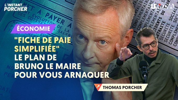 'Fiche de paie simplifiée' : le plan de Bruno Le Maire pour vous arnaquer via @LeMediaTV lemediatv.fr/emissions/2024…