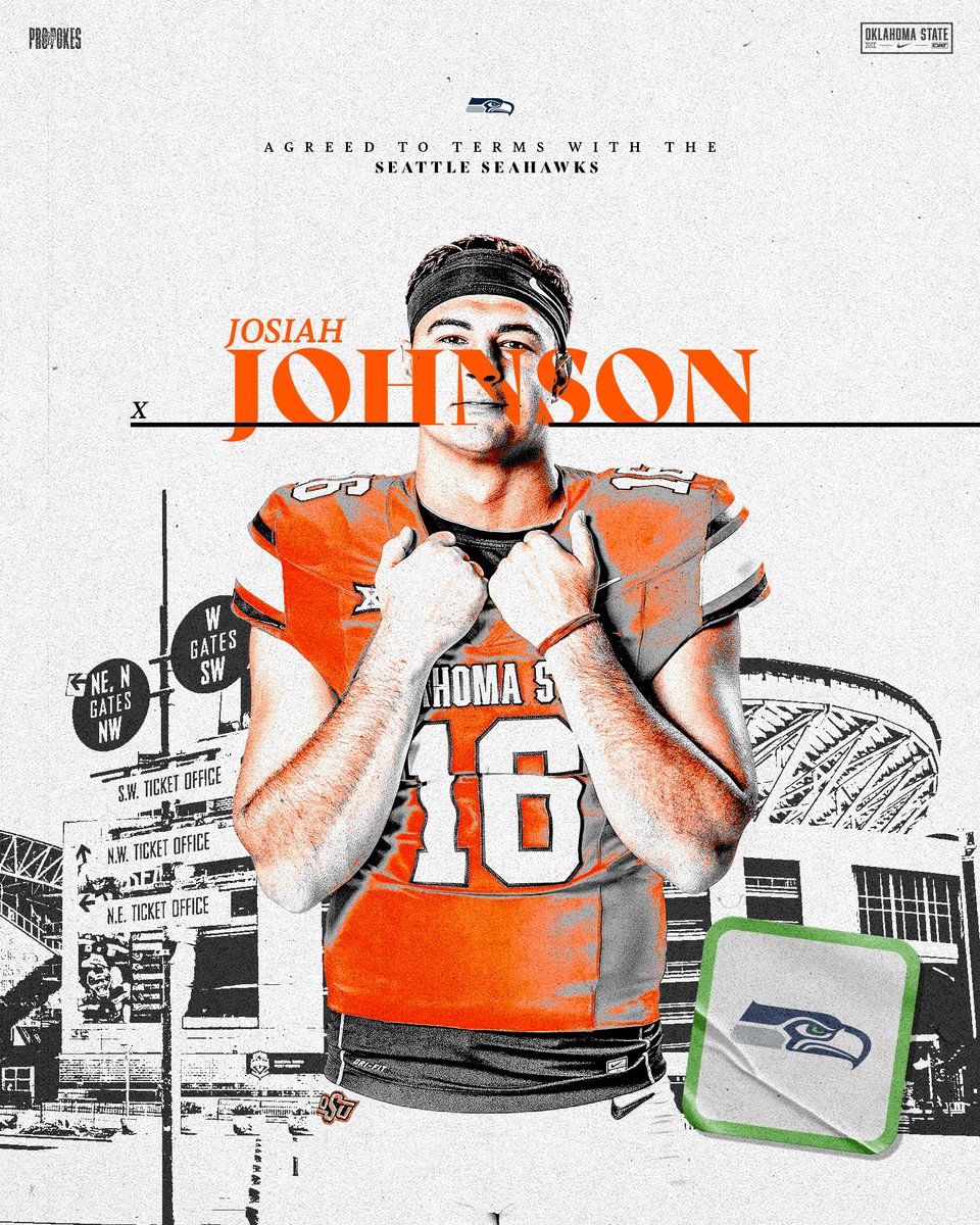 .@Josiah16Johnson is going up to the PNW to join the Seahawks! #GoPokes | #Seahawks