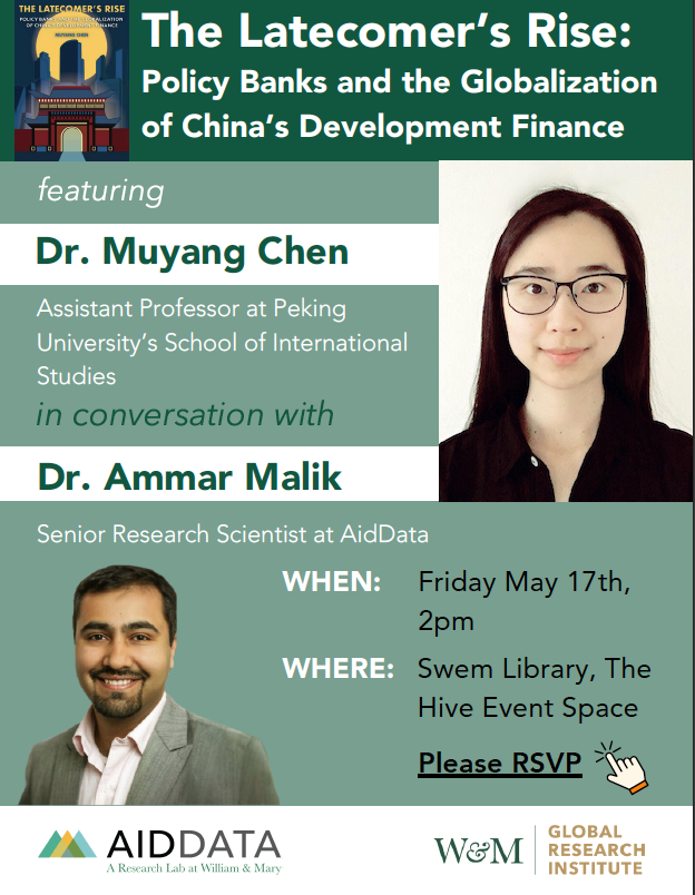 📣 How do Chinese state-owned financiers raise hundreds of billions of dollars at highly competitive terms that helps them beat competition?

Come listen to Professor Muyang Chen of Peking University introduce her new book "The Latecomer's Rise" containing fascinating insights!